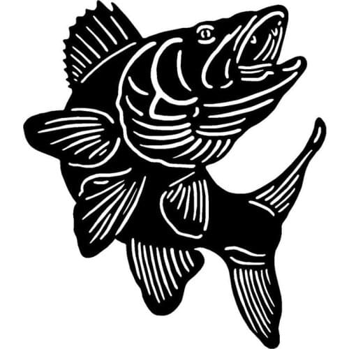 15.5*17.8CM Walleye Vinyl Fishing Decal Fashion Classic Car Styling Decorative Stickers Accessories C6-0689