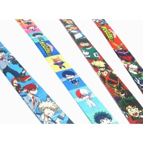 500 PCS My Hero Academia Boku no Hero Academia key lanyards id badge holder keychain straps for mobile phone Free Shipping