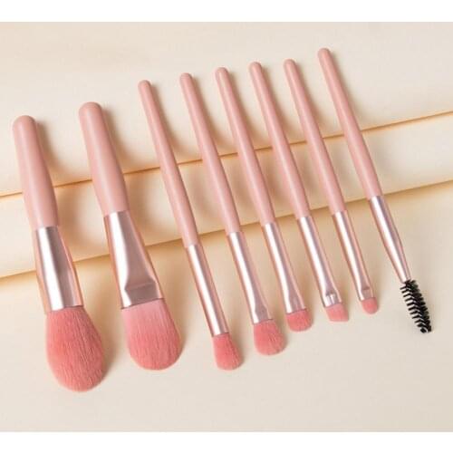 8Pcs/Set Super Soft Bristles Makeup Brush Makeup Brushes Set Skin-friendly Artificial Fiber Eyebrow Cosmetic Brush for Women