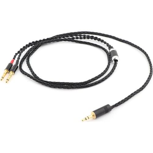 8 Cores 3.5mm Stereo Plug Audio Upgrade Cable for Meze 99 Classics T1P T5P t1 d8000 MDR-Z7 D600 D7100 Headphone
