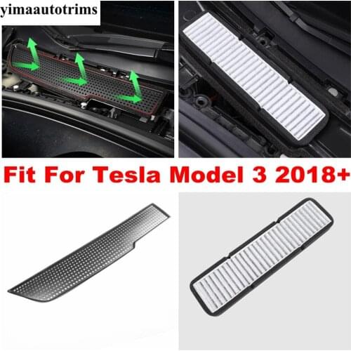Accessories For Tesla Model 3 2018 - 2021 Air Conditioning Inlet Filter Protection Panel Flow Vent Anti-blocking Cover Trim