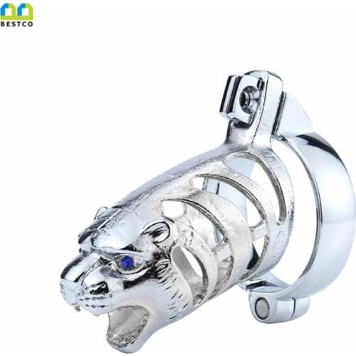 BESTCO 18+ Male Cock Ring Chastity Cage Zodiac Tiger Penis Bondage Bound Device Erotic Adult Sex Toys Feitish Goods Shop For Man