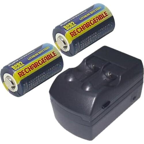 CR2 RCR2 250mah 15270 3V lithium battery charger Digital camera rechargeable Li-ion lithium batteries(2 battery +1charger)