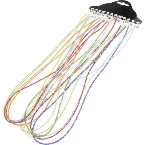 Prettyia 12 Pieces Colored Seed Beads Eyeglasses Chain Eyewear Sunglasses Retainer Cord Holder Neck Anti Slip Hooks Holder 60cm