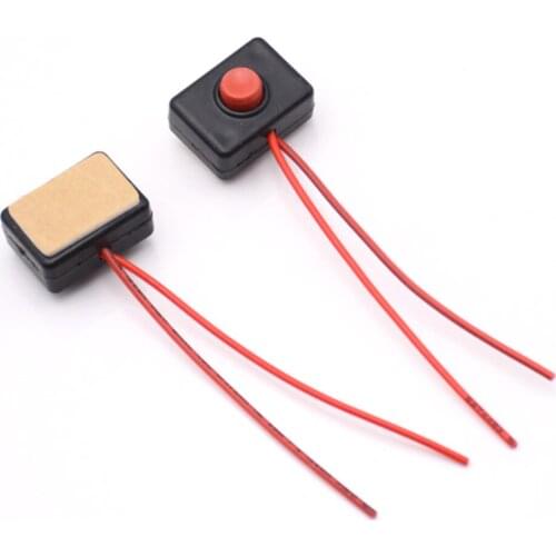 DC 12V 2A Car Push Button Momentarily Action Wired Switch