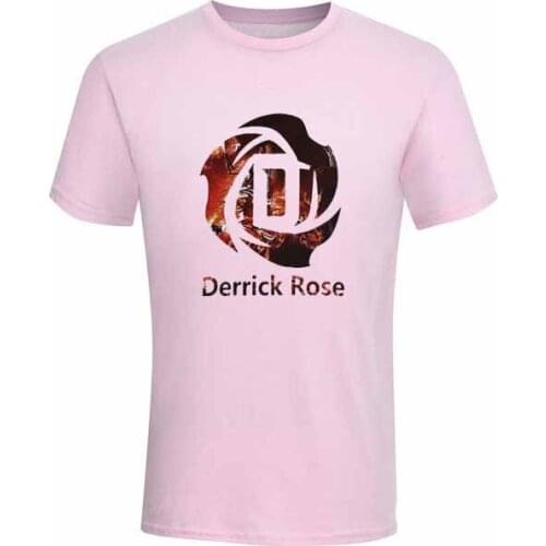Derrick Rose Estrela do verão Curto T Camisa 2020 Nova Casual Imprimir T-shirt de Engraç Algodão de Manga Curta Plus Size Homens