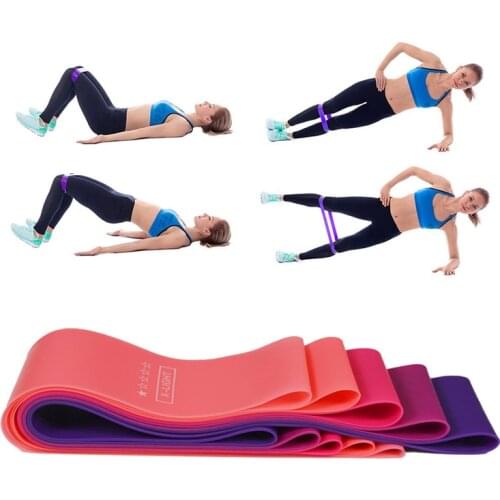 5 Level Fitness Elastic Bands Exercise Gym Resistance Rubber Bands Pilates Sport Training Fitness Gum Workout Equipment
