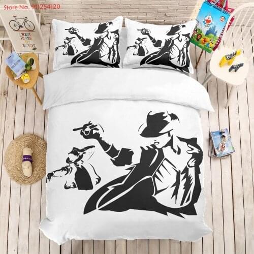 2/3 Piece Michael Jackson 3D Printed Bedding Set Duvet Covers Pillowcases Comforter Bedding Set Bedclothes Bed Linen(NO sheet)
