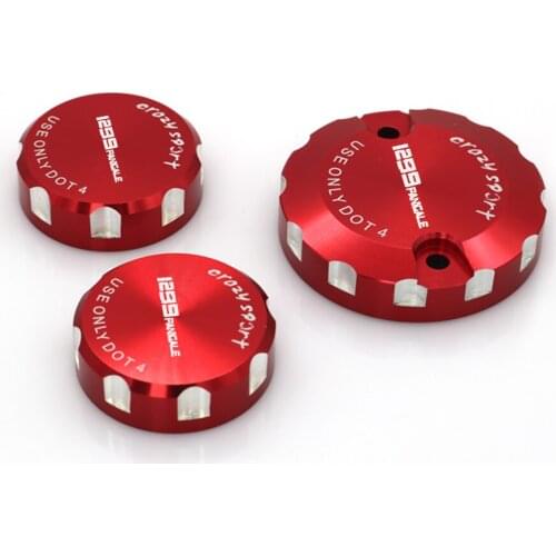 For DUCATI 1299 Panigale 2015-2018 Front Brake Clutch Rear Brakes Fluid Reservoir Cylinder Cover Motocycle Oil Cap Tank Cup red