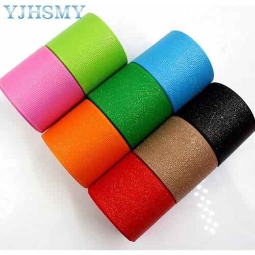 YJHSMY J-17529-22,38 mm 10 yards Flash powder Ribbons Thermal transfer Printed grosgrain Wedding Accessories DIY material
