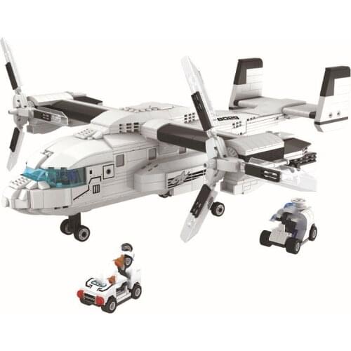 8029 1014pcs Osprey Helicopter Building Blocks Set DIY Educational Bricks Toys for Children Funny Toys