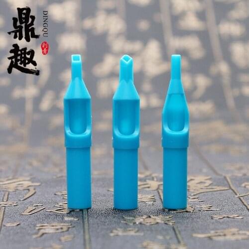 Blue Tips 50pcs Plastic Disposable Tattoo Nozzle Tips Cap for Regular Needle TG3126