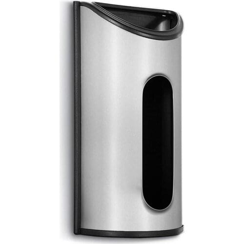 Stainless Steel Wall Mount Grocery Bag Dispenser, Plastic Bag Holder for Grocery Bags,Bag Holder for Plastic Bags