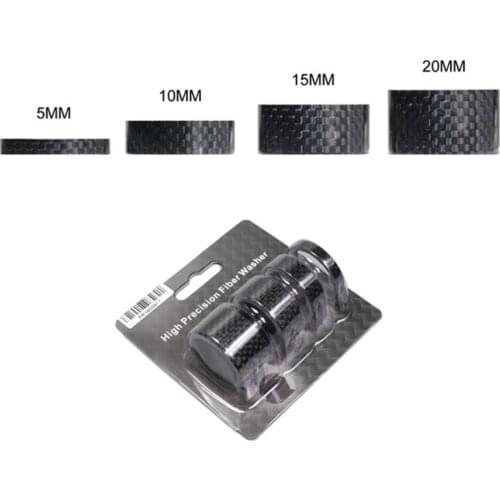New Full carbon fiber washer fork washer jackknifed set washer 3k carbon fiber linen 5/10/15/20MM