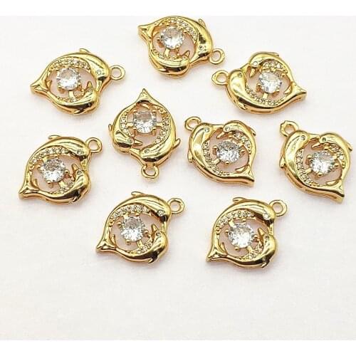 New arrival! 20x15mm 50pcs Cubic Zirconia Heart Charm for Handmade Necklace Earring DIY Parts Jewelry Findings & Components