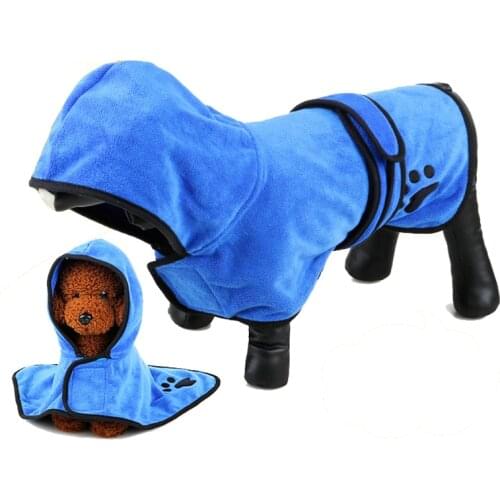 New Absorbent Dog Bath Towel Warm Pet Clothes for Small Dogs Chihuahua French Bulldog Pug Bathrobe Pets Products Cat Puppy Towel