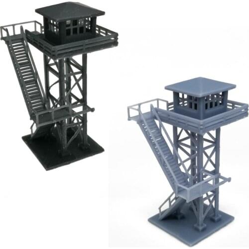 Outland Models Large Watchtower Grey/Black N Scale 1:160