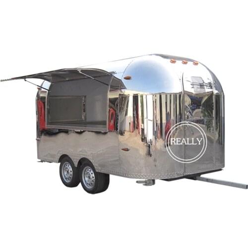 Stainless steel Airstream food truck catering Airstream EU standard food trailer
