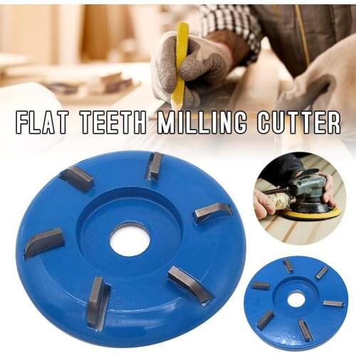 90MM Flat Teeth Woodworking Turbo Tea Tray Milling Cutter Digging Wooden Material Carving Tool For 16MM Aperture Angle Grinder