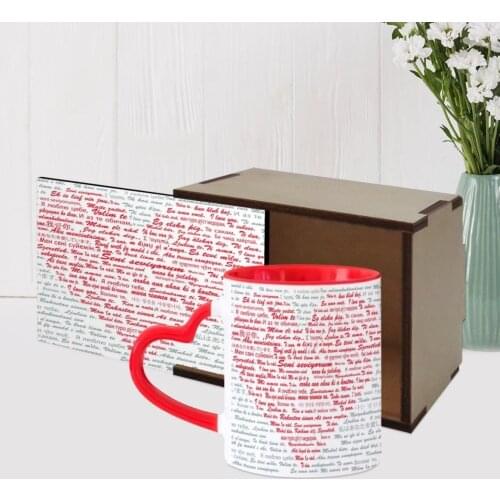 100 Languages You Love Wood Boxed Heart Mug Gift Set