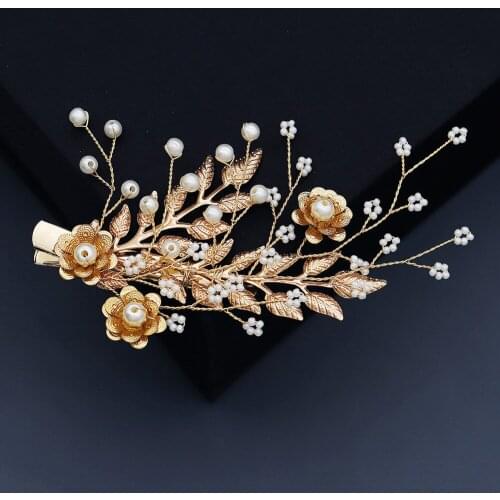 Bridal Jewelry, Retro Hanfu, Accessories, Handmade Pearl Hairpin, Hair Style, Side Clip, Toast Show, Hefu Hair Accessories