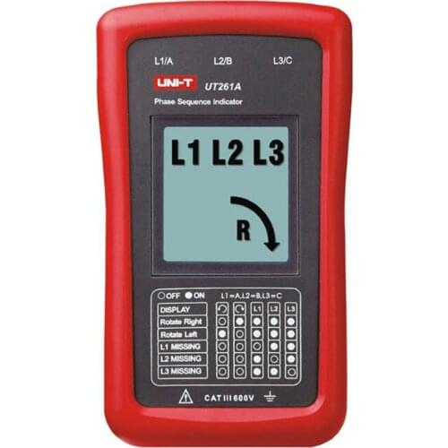 UNI-T UT261A Phase Sequence and Motor Rotation Indicator Phase Sequence indicator AC 40-690V