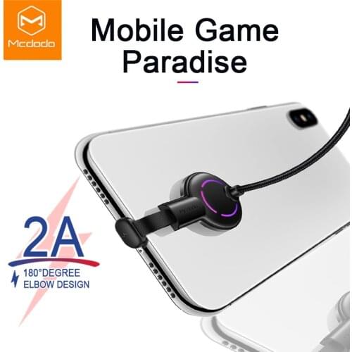 Mcdodo USB Cable 2A Fast Charging For iPhone X XR XS Max 8 7 6 IOS12 For lightning 8 Pin Phone Game Charger Data Cable With LED