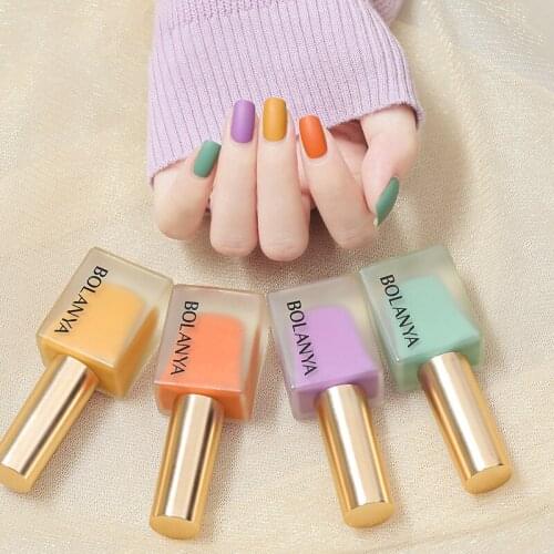 15ml Matte Nail Polish Frosted Color Nails Water-based Free-bake Whitening Quick-drying Peelable Nail Glue For Nail Art Tools