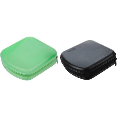 2x 40 Disc CD DVD VCD DJ Storage Media Holder Sleeve Case Hard Box Wallet Carry Bag-(Green&Black)