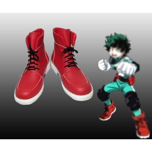 My Hero Academia Boku no Hero Academia Men Women Midoriya Izuku Deku Cosplay Red Ankle Boots Shoes Spring Summer Casual Shoes