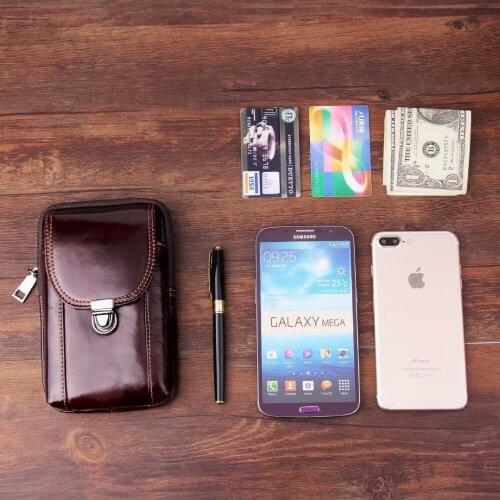 Waist Band Belt Genuine Cow Leather Mobile Phone Case For Huawei Mate 10 Porsche Design,Mate 10 Pro,Honor V9 Play/6A/5C/V8 Play