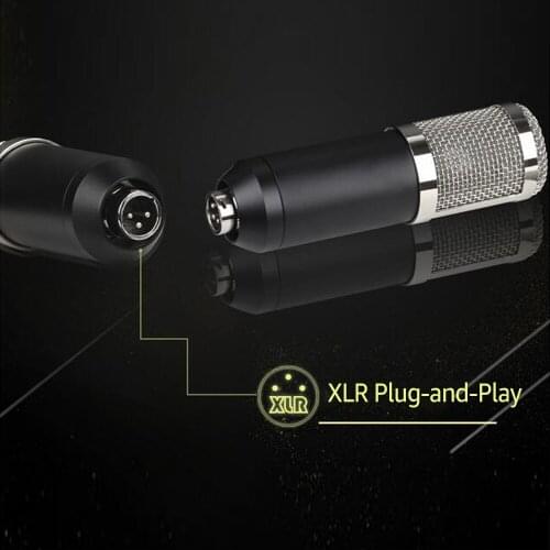 Studio Recording Condenser Microphone Kit with Shock Mount + Adjustable Suspension Scissor Arm Stand + Pop Filter + Windscreen