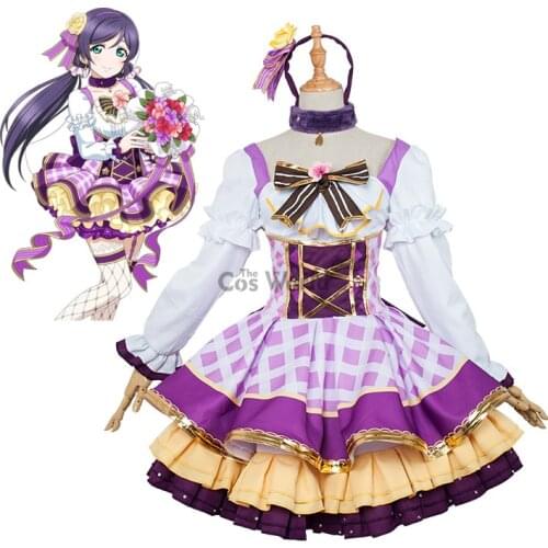 Love Live School Idol Project Tojo Nozomi Flower Bouquet Dress Uniform Outfit Anime Cosplay Costumes