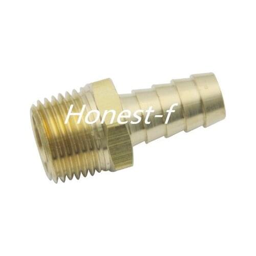 Brass BSP Barbed Fitting Coupler / Connector 1/2" Male BSPP x 1/2"(12mm)Hose Barb Fuel Gas