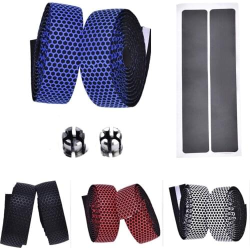 Bike Handlebar Tape Road Bicycle Anti-slip Silica Gel EVA Shock Absorption Handle Bar Tape Cycling Wrap End Plug LL007