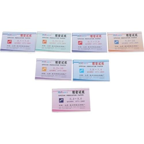 Hot! 80Strips PH Acid PH Paper Water Litmus Alkaline Paper Indicating Test Kit 6.9-8.4/9.0-14/8.2-10/0.5-5.0/6.4-8.0/3.8-5.4