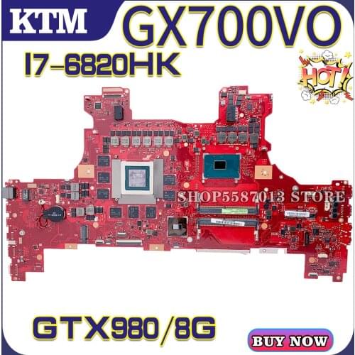GX700 for ASUS ROG GX700VO GX700V laptop motherboard mainboard test OK I7-6820HK cpu GTX980M/8G 100% test