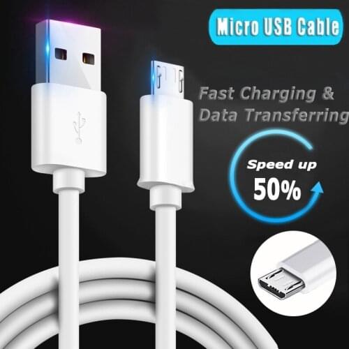 Micro USB Cable 2M 1M for Xiaomi Huawei Android 2A Fast Charging Data Charger Cable Micro USB MP3 Microusb Cord kabel cavo topk