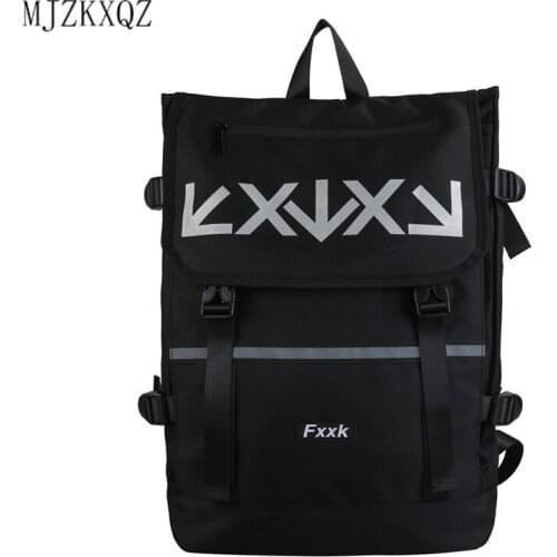 Mjzkxqz Fashion Waterproof Backpacks For Teenagers Boy Large Capacity Travel Bag Unisex Reflective Strip Rucksack Women Mochilas