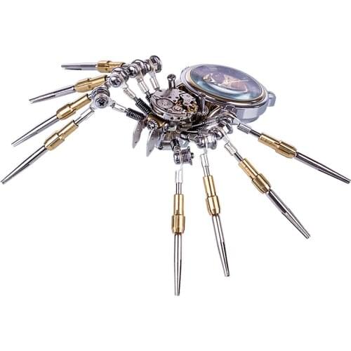 DIY Assemble Model Kit Metal Mechanical Clock Model Ornaments Home Office Decor Art Creative Christmas Gifts 2019