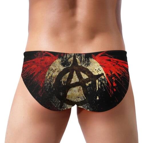 New Hot Mens Swimsuit Swimwear Male Sexy Swimming Shorts Men Surf Board Beach Shorts Anarchy Men Swim Trunks