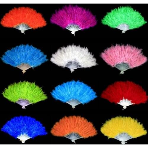 New Arrive Soft Fluffy Burlesque Wedding Hand Fancy Dress Costume Dance Feather Fan
