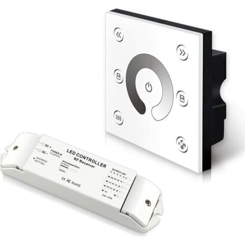 New PX1 Led Dimmer 220V Touch Panel Wall Mount Dimming 2.4GHz + DMX AC 100V-240V Constant Voltage Receiver Controller