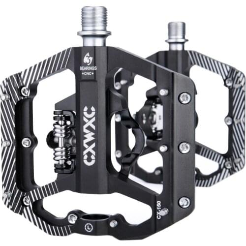 CXWXC Mountain Bike Pedals Dual Sided Platform Sealed Bearing SPD Non-Slip Bicycle Clipless Pedals for BMX MTB