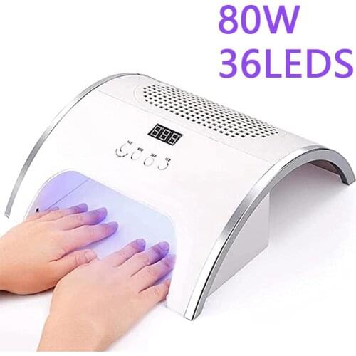 80W Nail Vacuum Cleaner Nail Dust Collector Professional Nail Machine 3 Fan Powerful Nail Cleaner Low Noise Nail Salon Tool