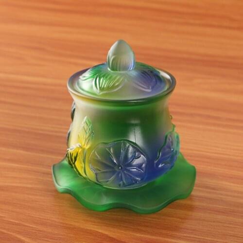 Religious Tibetan Cup Chinese Buddhist Supplies Buddhist Temple for The Glass Lotus Water Supply Cup Holy Water Cup