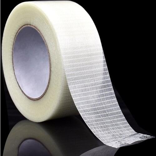 Grid Fiber Tape Toy Airplane Model Super Strong Mesh Single-Sided Tape Wear-Resistant Glass Fiber Strong Reinforced Tape 25M