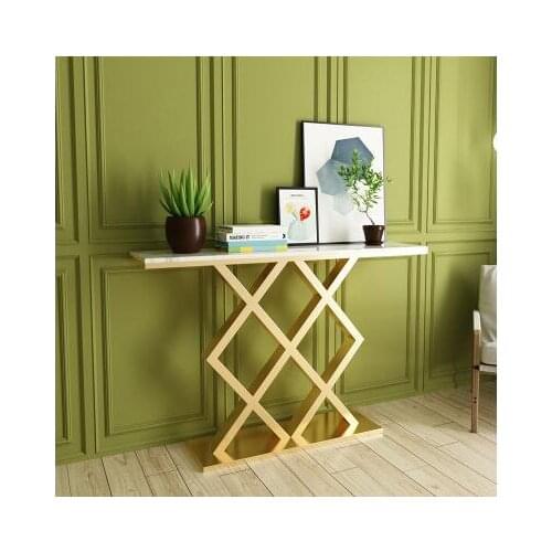 Northern Europe light luxury marble porch modern simple record shelf entry hall cabinet entrance wall narrow table