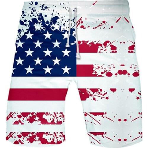 3 to 14 years kids Board Shorts Creative Skull Eagle USA Flag 3D Beach Swimming Shorts boys Hip Hop basketball Shorts