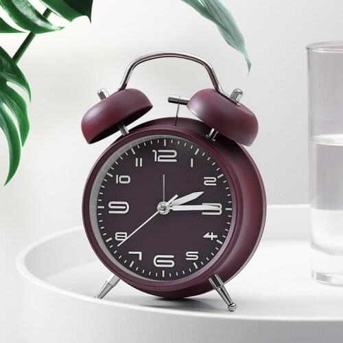 Luminous Vintage Minimalist Metal Alarm Clock Modern Fashion Creative Silent Alarm Clock Bedroom Bedside Decoration Hot MM60NZ
